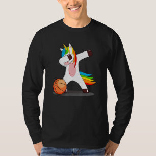 Basketball Dabbing Unicorn Basketball Fan Dab Danc T-Shirt