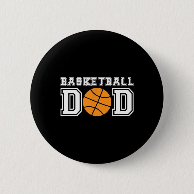 Basketball Dad  Basketball Gift For Father Basketb 6 Cm Round Badge (Front)