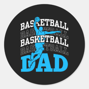 Basketball Dad Coach Team Match Player Father Dadd Classic Round Sticker