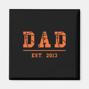 Basketball Dad Est 2013 Father Fathers Day Birthda Magnet