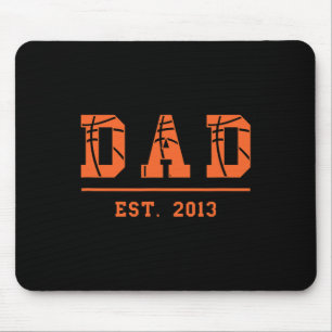Basketball Dad Est 2013 Father Fathers Day Birthda Mouse Pad