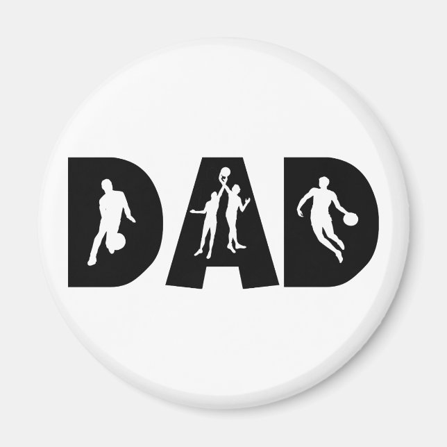 Basketball Dad Father's Day Magnet (Front)