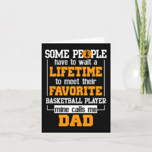 Basketball Dad Lifetime Favourite Player Father's Card