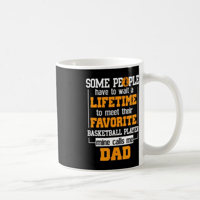 Basketball Dad Lifetime Favourite Player Father's  Coffee Mug (Right)