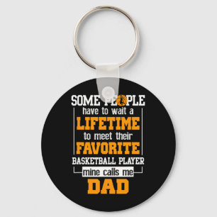 Basketball Dad Lifetime Favourite Player Father's Key Ring