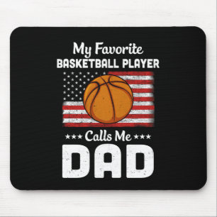Basketball Dad My Favourite Basketball Player Call Mouse Pad