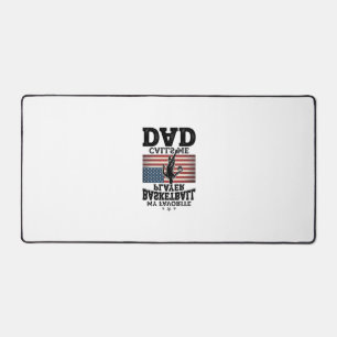 Basketball Dad Patriotic Vintage Engraving T-Shirt Desk Mat