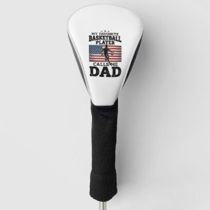 Basketball Dad Patriotic Vintage Engraving T-Shirt Golf Head Cover