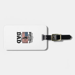 Basketball Dad Patriotic Vintage Engraving T-Shirt Luggage Tag