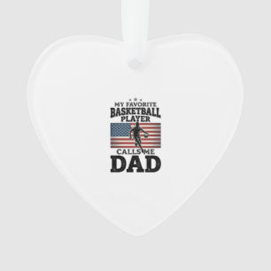Basketball Dad Patriotic Vintage Engraving T-Shirt Ornament