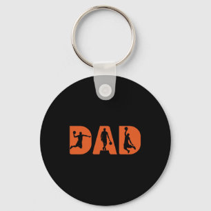 Basketball Dad Player &amp; Coach Graphic Bucket B Key Ring
