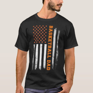 Basketball Dad Usa Us Flag Basketball T-Shirt