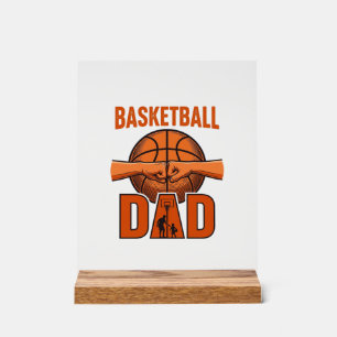 Basketball Dad Vintage Engraving Shirt Design_1 Acrylic Sign