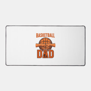 Basketball Dad Vintage Engraving Shirt Design_1 Desk Mat