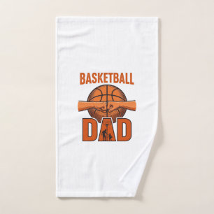 Basketball Dad Vintage Engraving Shirt Design_1 Hand Towel
