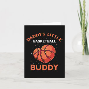 Basketball Daddy's Little Buddy Bball Heart Basket Card