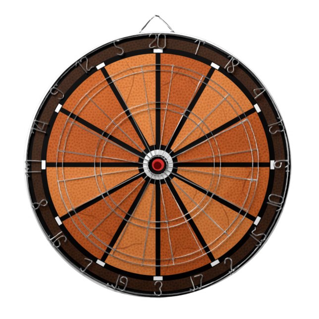 Basketball Dartboard Wall Art for Game Room Decor (Front)