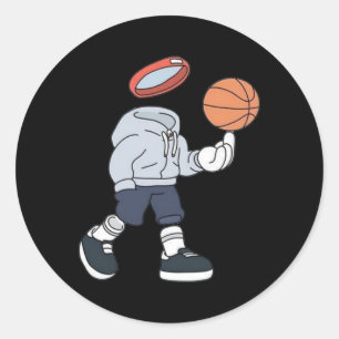 Basketball Design Basketball Classic Round Sticker