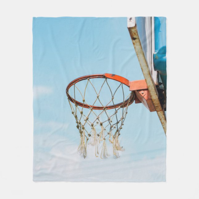 Basketball Design Fleece Blanket (Front)