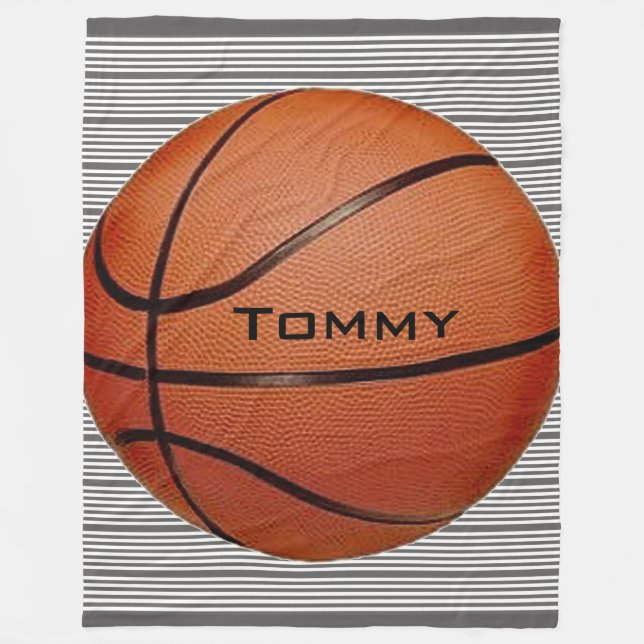 Basketball Design Fleece Blanket (Front)