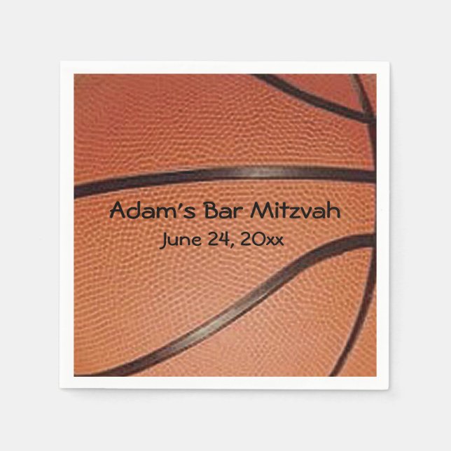 Basketball Design Paper Napkins (Front)