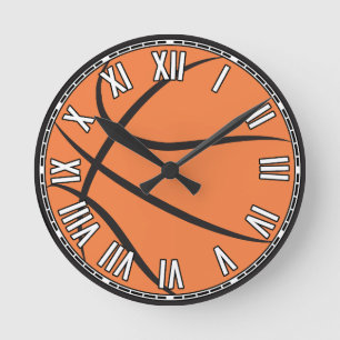 Basketball Design  Round Clock