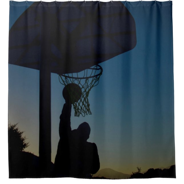 Basketball Design Shower Curtain (Front)