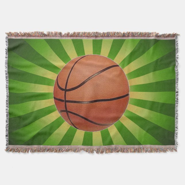 Basketball Design Throw Blanket (Front)