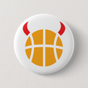 basketball devil 6 cm round badge