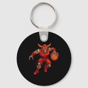 Basketball Devil Key Ring