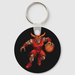 Basketball Devil Key Ring