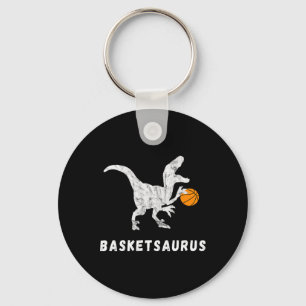 Basketball Dinosaur Baller T-rex Dino Playing Bask Key Ring