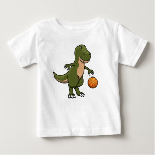 Basketball Dinosaur T-Rex Baby T-Shirt