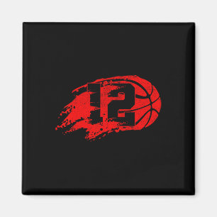 Basketball Distressed 12th 12 Year Old Birthday Pa Magnet