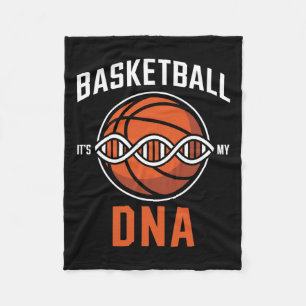 Basketball Dna - Pion Runs In My Blood Fleece Blanket