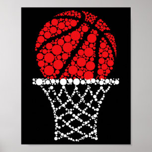 Basketball Dots Happy Dot Day For Kids Man Woman  Poster