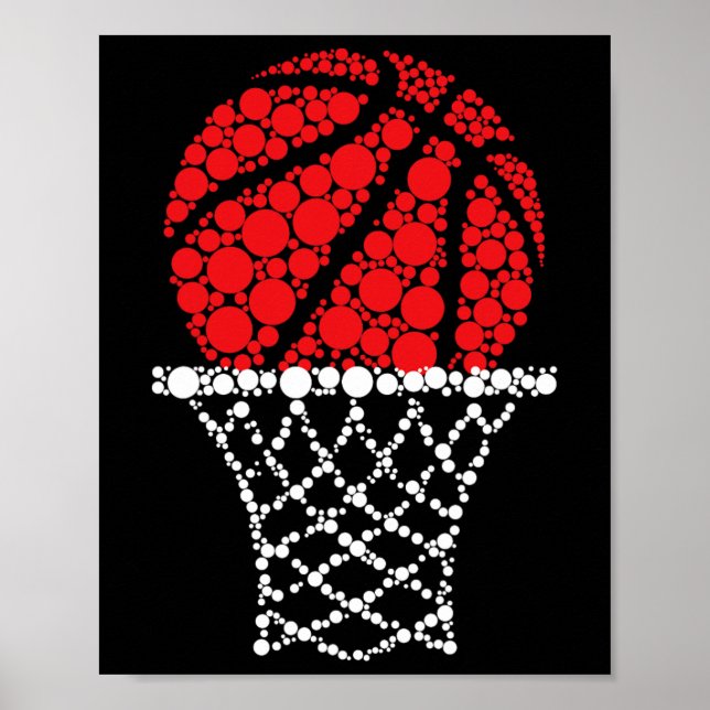 Basketball Dots Happy Dot Day For Kids Man Woman  Poster (Front)