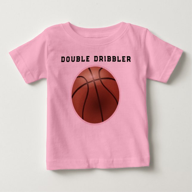 Basketball Double Dribble Baby T-Shirt (Front)