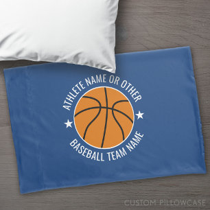 Basketball Drawing - Team and Athlete Name modern Pillowcase