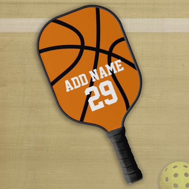 Basketball Drawing with Sports Name and Number Pickleball Paddle (Creator Uploaded)