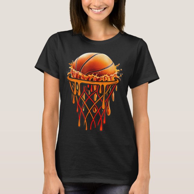 Basketball Drip Graphic, Basketball Funny Bruh Gif T-Shirt (Front)