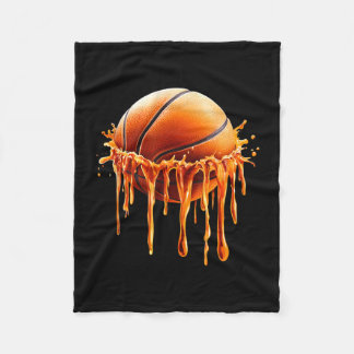 Basketball drip graphic fleece blanket