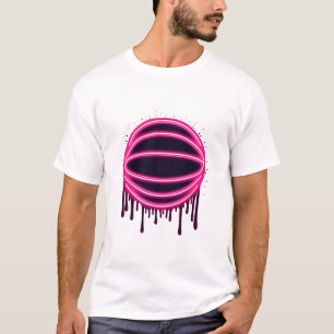Basketball Drip Neon Basketball Graphics  T-Shirt