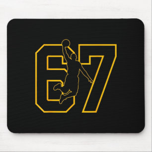Basketball Drip Number 67 Basketball Player  Mouse Pad