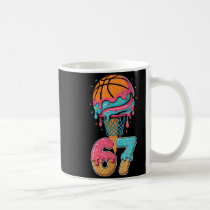 Basketball Drip Number 67 Player 67th Birthday Ice Coffee Mug