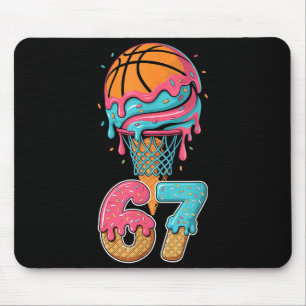 Basketball Drip Number 67 Player 67th Birthday Ice Mouse Pad