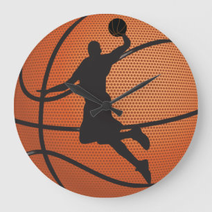 Basketball dunk large clock