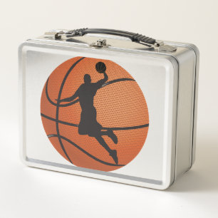 Basketball dunk metal lunch box