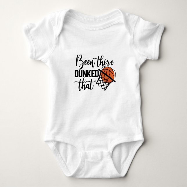 Basketball Dunk Print Baby Bodysuit (Front)