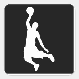 Basketball Dunk Square Sticker